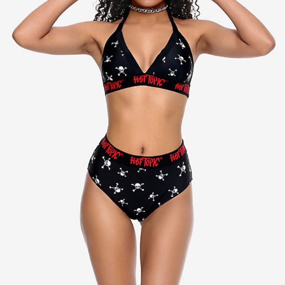 ISO DONT BUY!! hot topic logo skull bikini